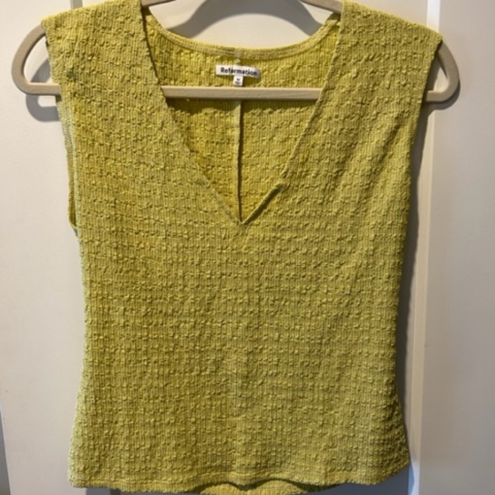 Reformation Crinkle Tank Top